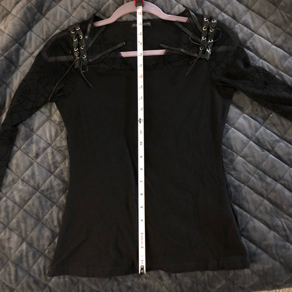 Goth web L/S shirt nwot Devil Fashion uk - Picture 6 of 6